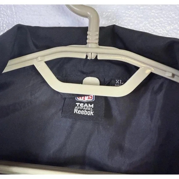 Washington Redskins Jacket Adult XL Black Gray White Windbreaker Reebok NFL Logo - Picture 5 of 7